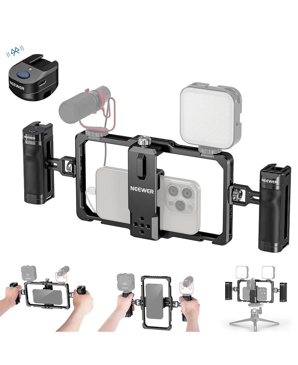 Neewer PA009E Bluetooth Shutter Adjustable Universal Phone Cage for select iPhone models