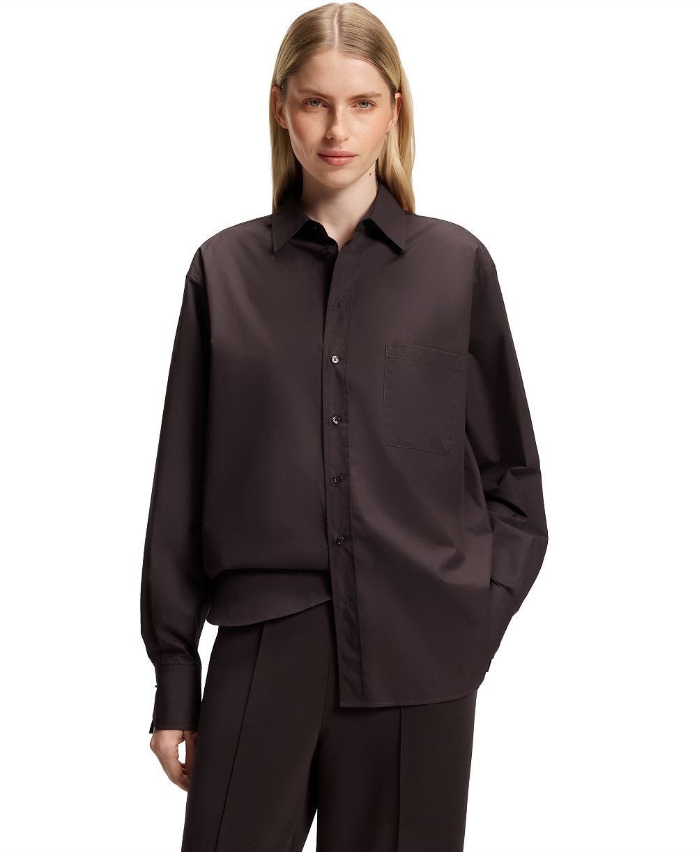 BOSS by Hugo Boss женская блузка с воротником-стойкой свободного кроя