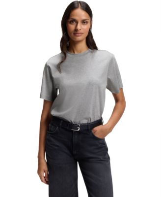 BOSS by Hugo Boss Women's Relaxed-Fit Crewneck Short-Sleeve T-Shirt