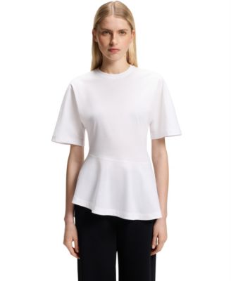 BOSS by Hugo Boss Women's Asymmetric Peplum T-Shirt