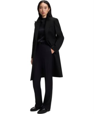 BOSS by Hugo Boss женское классическое однобортное пальто с отложным воротником