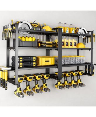XDOVET Power Tool Organizer Wall Mount Drill Holder Heavy Duty Iron Garage Storage Rack