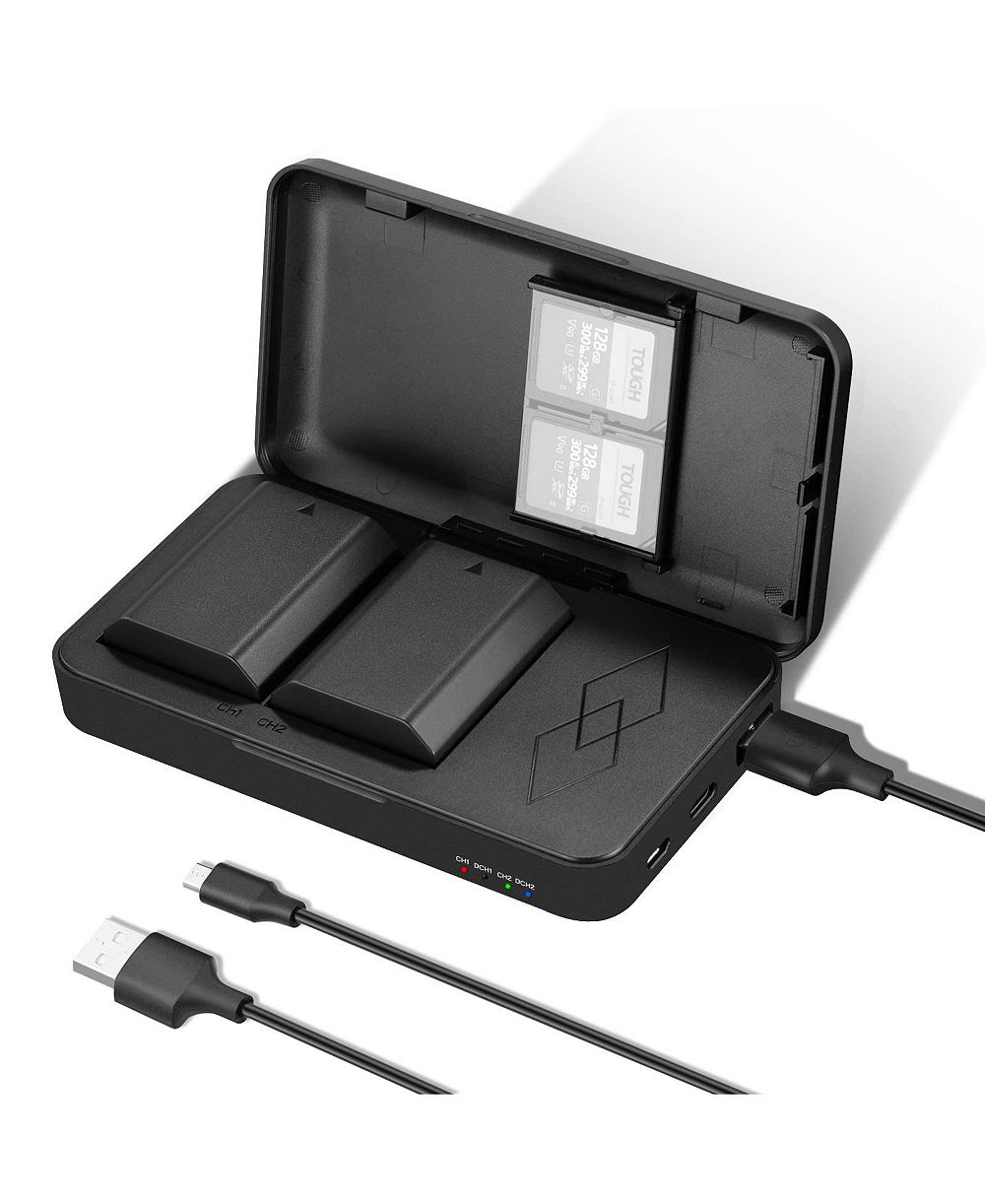Neewer NP-FZ100 2280mAh Dual-USB Battery and Charging Case [Compatible with Sony NP-F-series Devices]