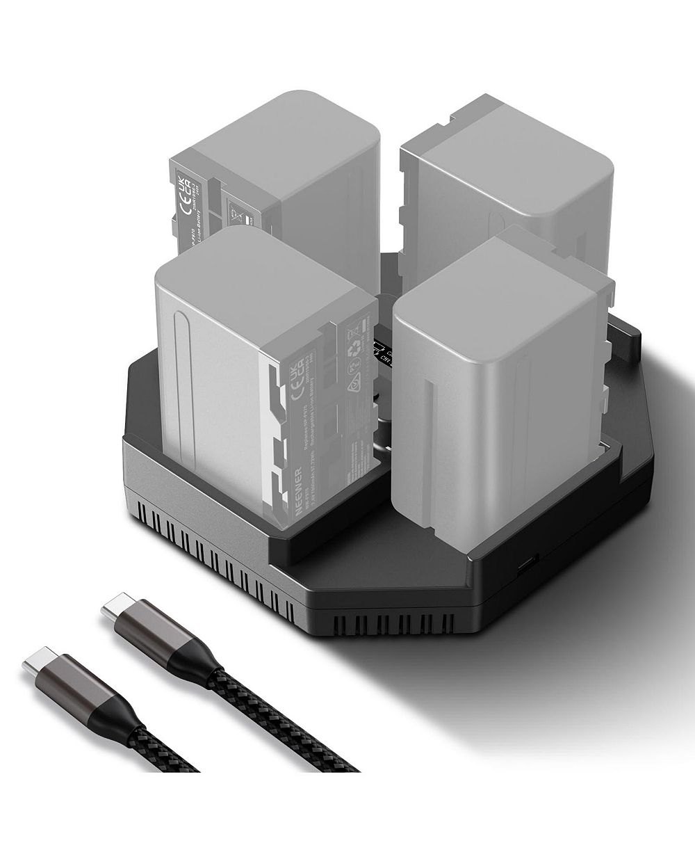 Аккумулятор и зарядное устройство Neewer NW-F4 с 100W, USB C для фото и видео