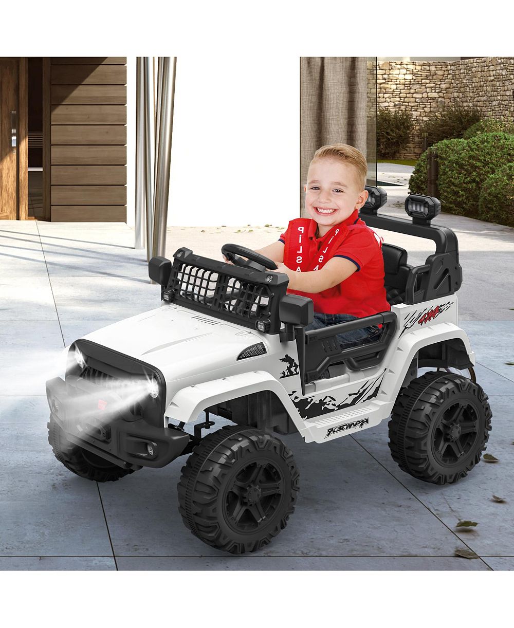 homfan 40.2" x 22.8" x 11.8" 12V Battery-Powered Remote-Control Ride-On Car, 66 lbs Capacity, Ages 3-6