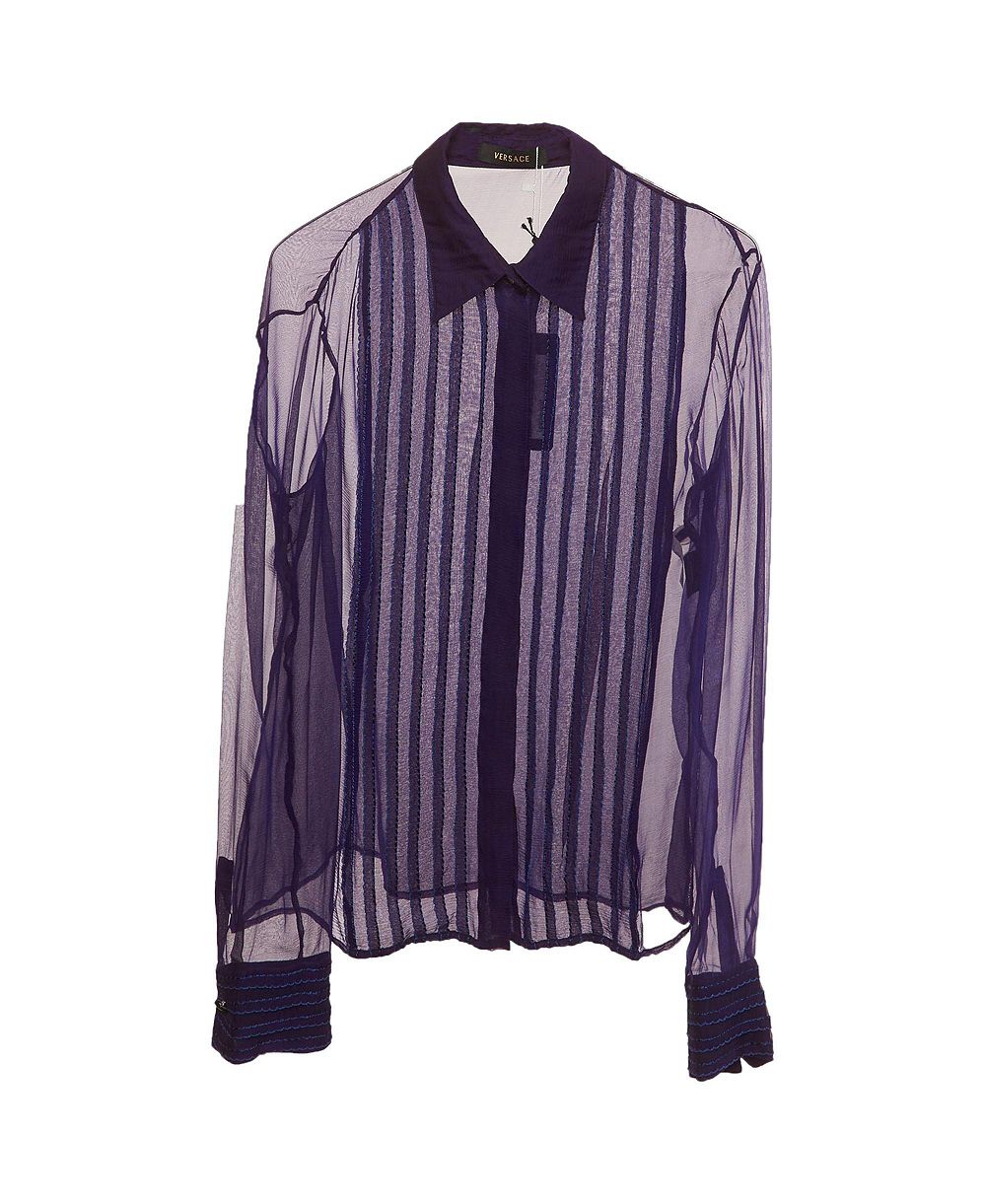 Pre-Owned Versace Женский Sheer Silk Chiffon Blouse