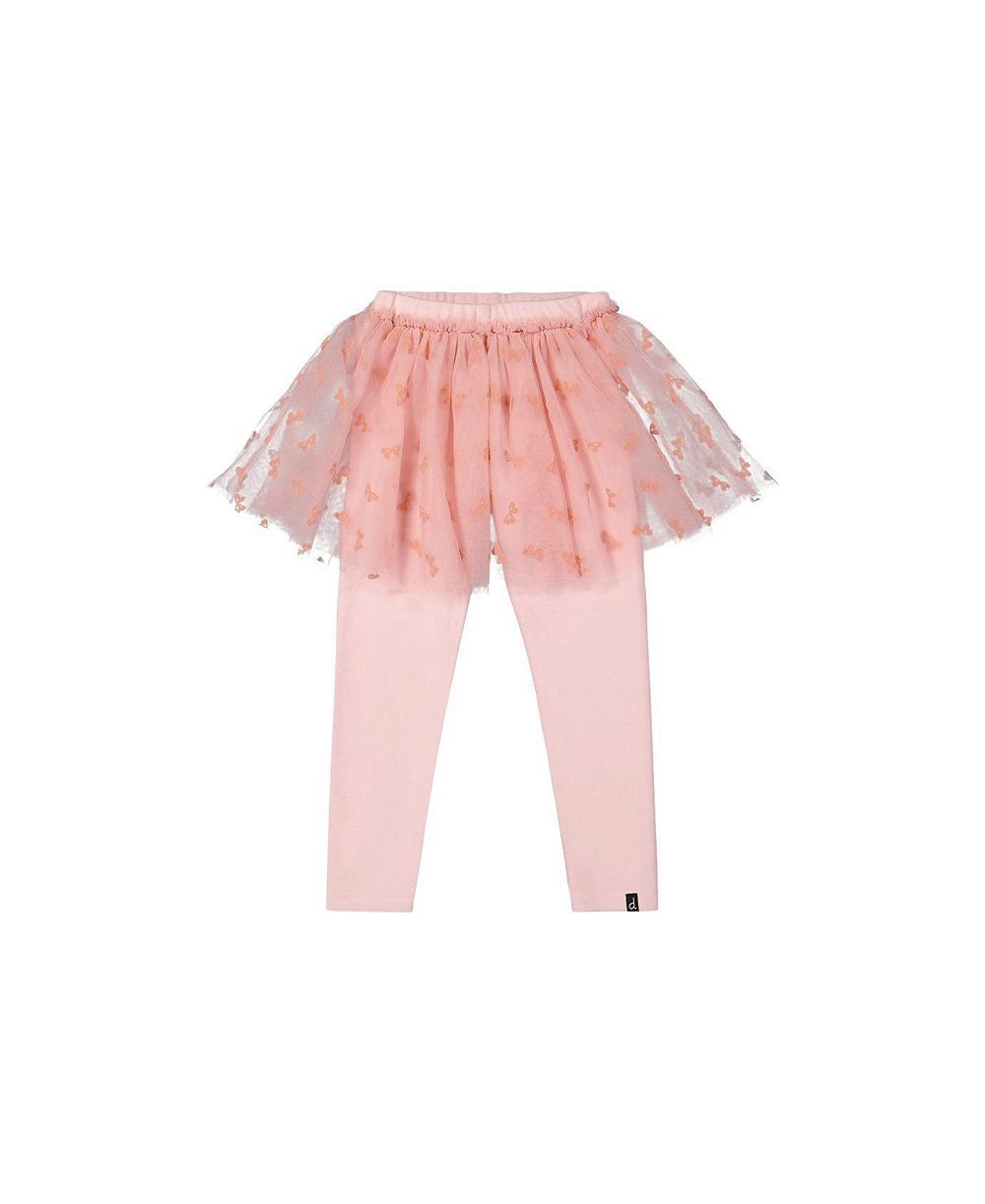 Deux par Deux Baby Girls 12M-24M Leggings with Integrated Tulle Skirt Pale Dusty
