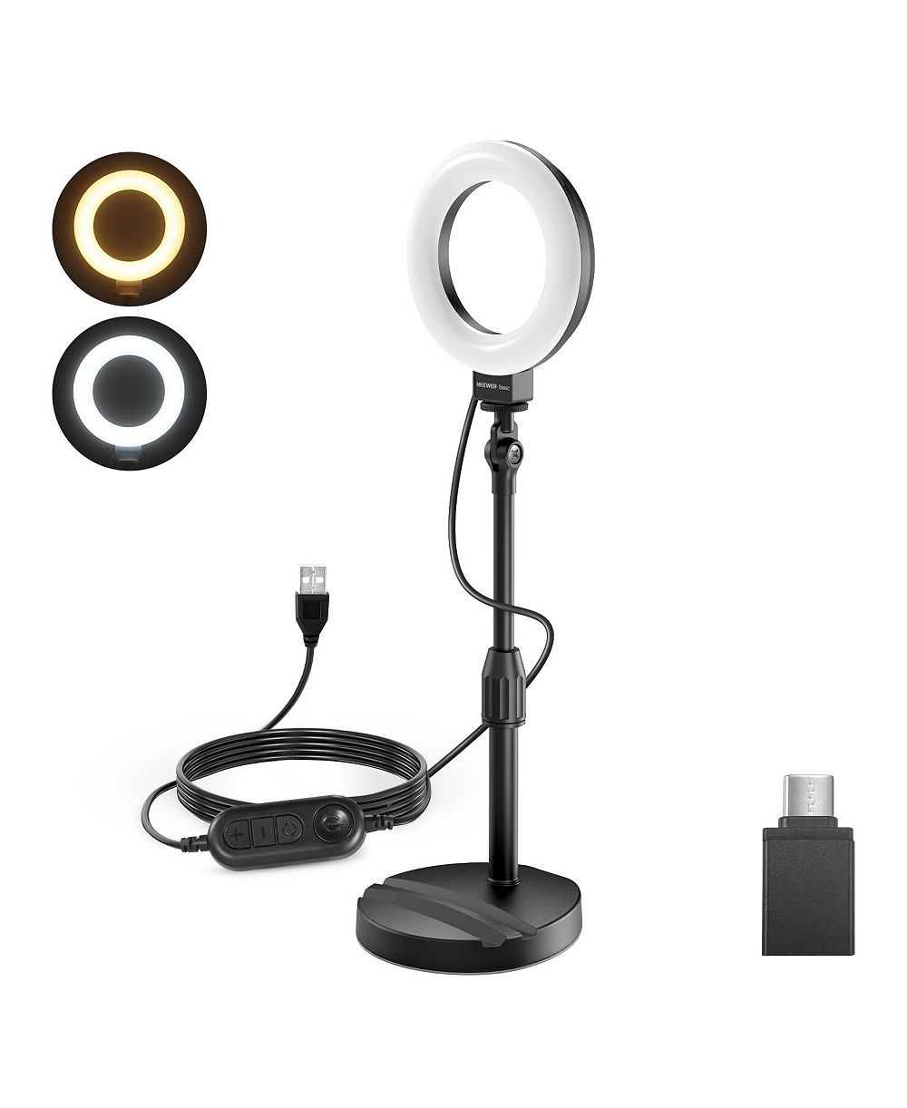 Neewer BR60 USB Ring Light, 13cm, 10W for select iPhone models