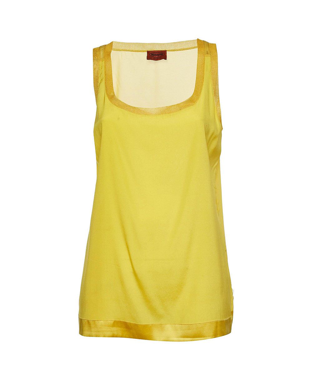 Pre-Owned Missoni Women's Satin-Trim Crepe Tank Top