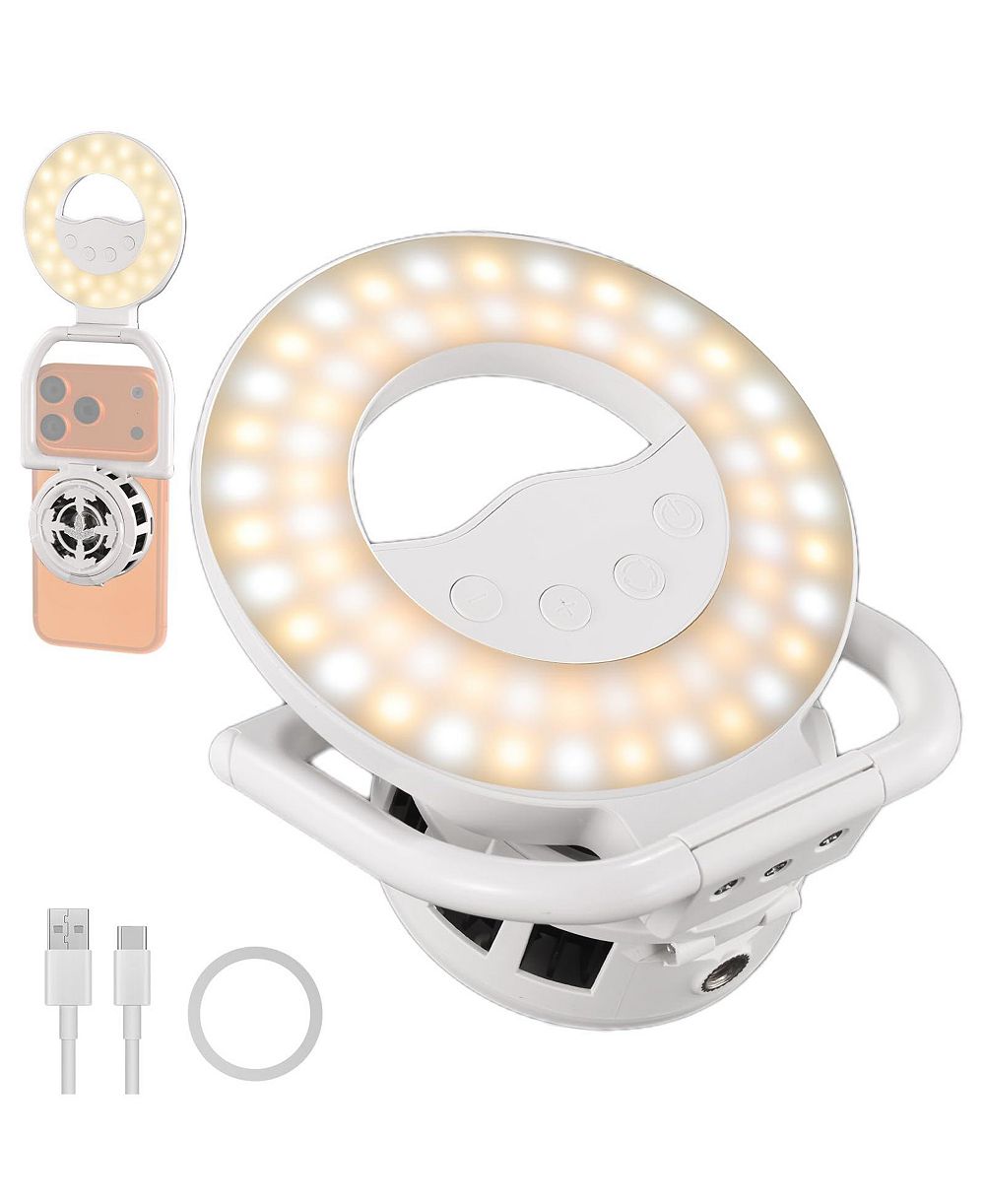 Neewer N36 Rechargeable Cooling-Fan Ring Light for Select iPhone Models