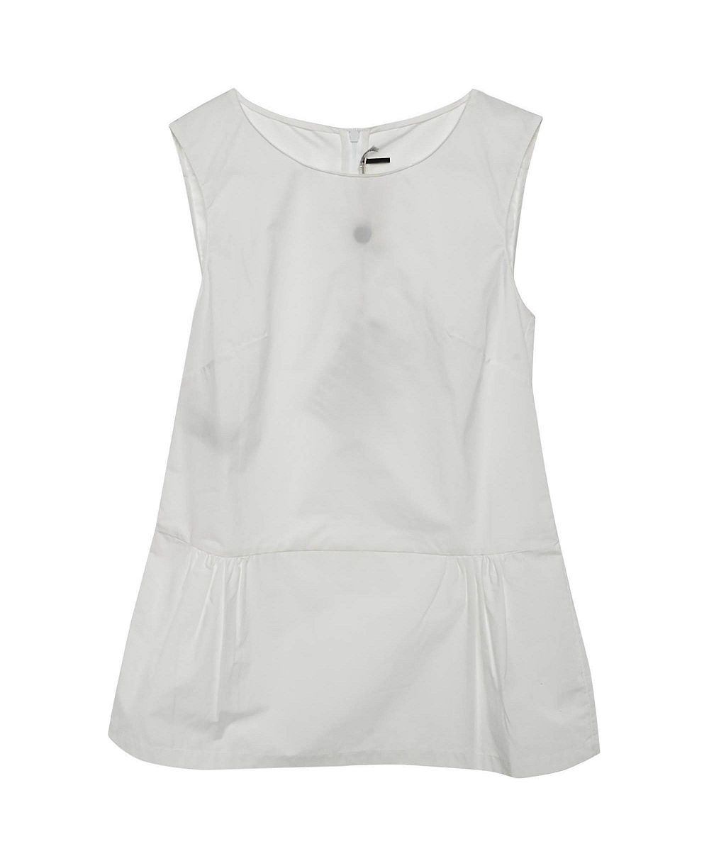 Marni Женский топ без рукавов из хлопкового поплина peplum