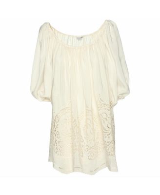 Pre-Owned Stella Mccartney Women's Silk Broderie Anglaise Blouse