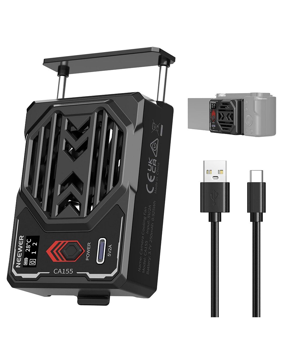 Neewer CA155 USB Type C PD Fast-Charging Cooling Fan Camera Battery and Charging Accessory for Canon, Nikon and Sony Cameras