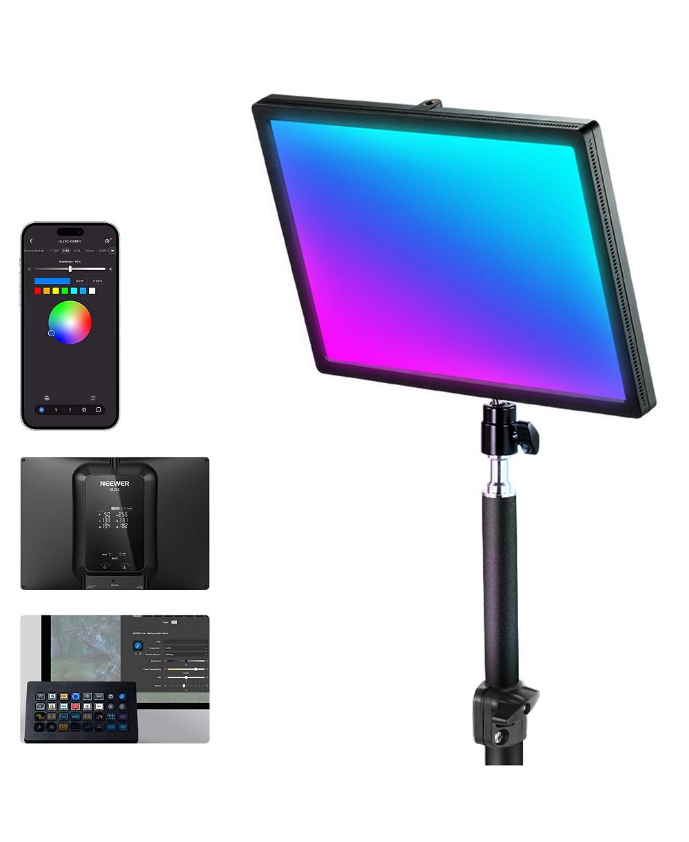 Neewer GL25C Dimmable LED Video Light for Streaming and Photography