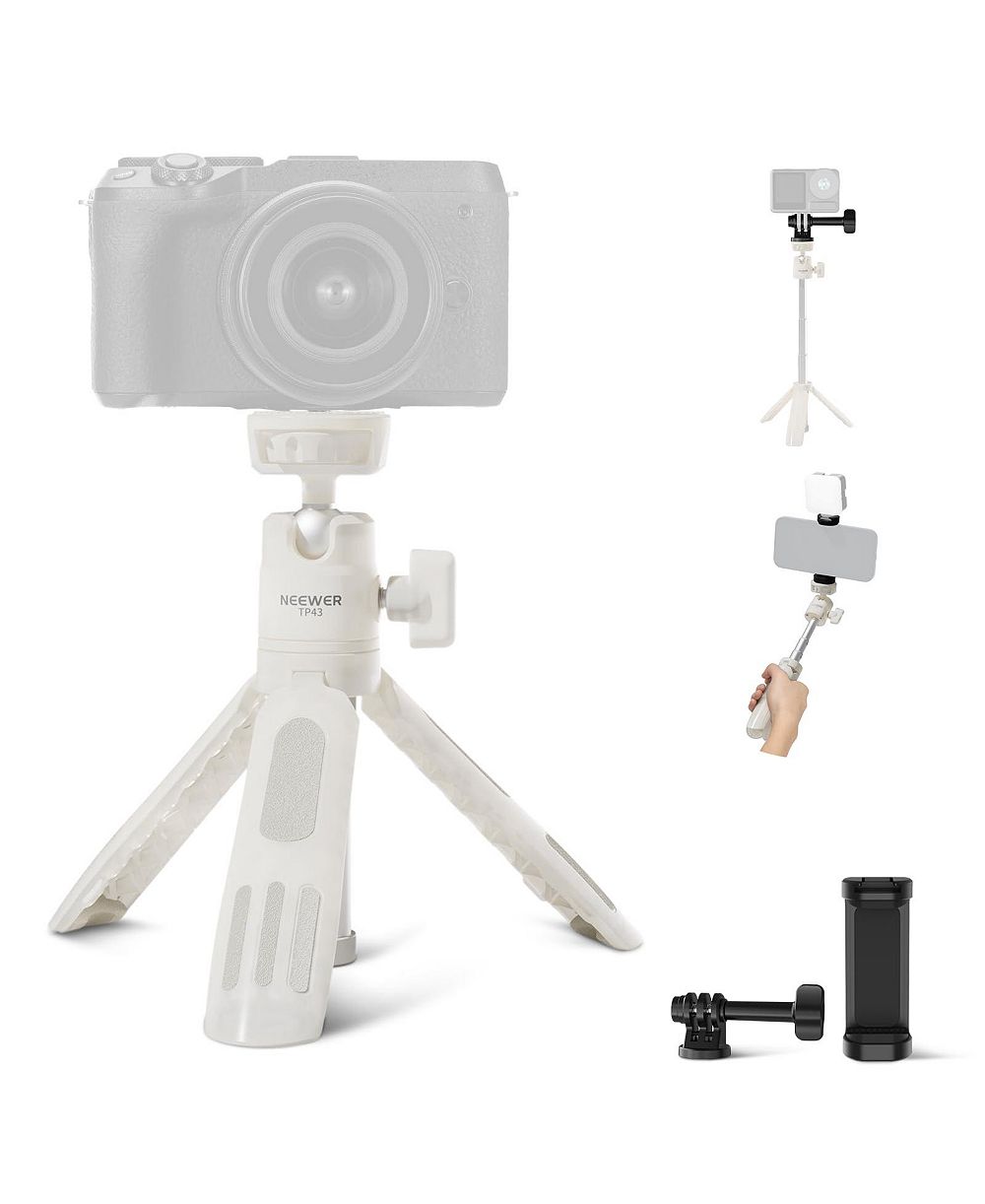 Neewer TP43 360-Degree Ball Head Extendable Camera Tripod for GoPro, DJI and Insta360 Action Cameras