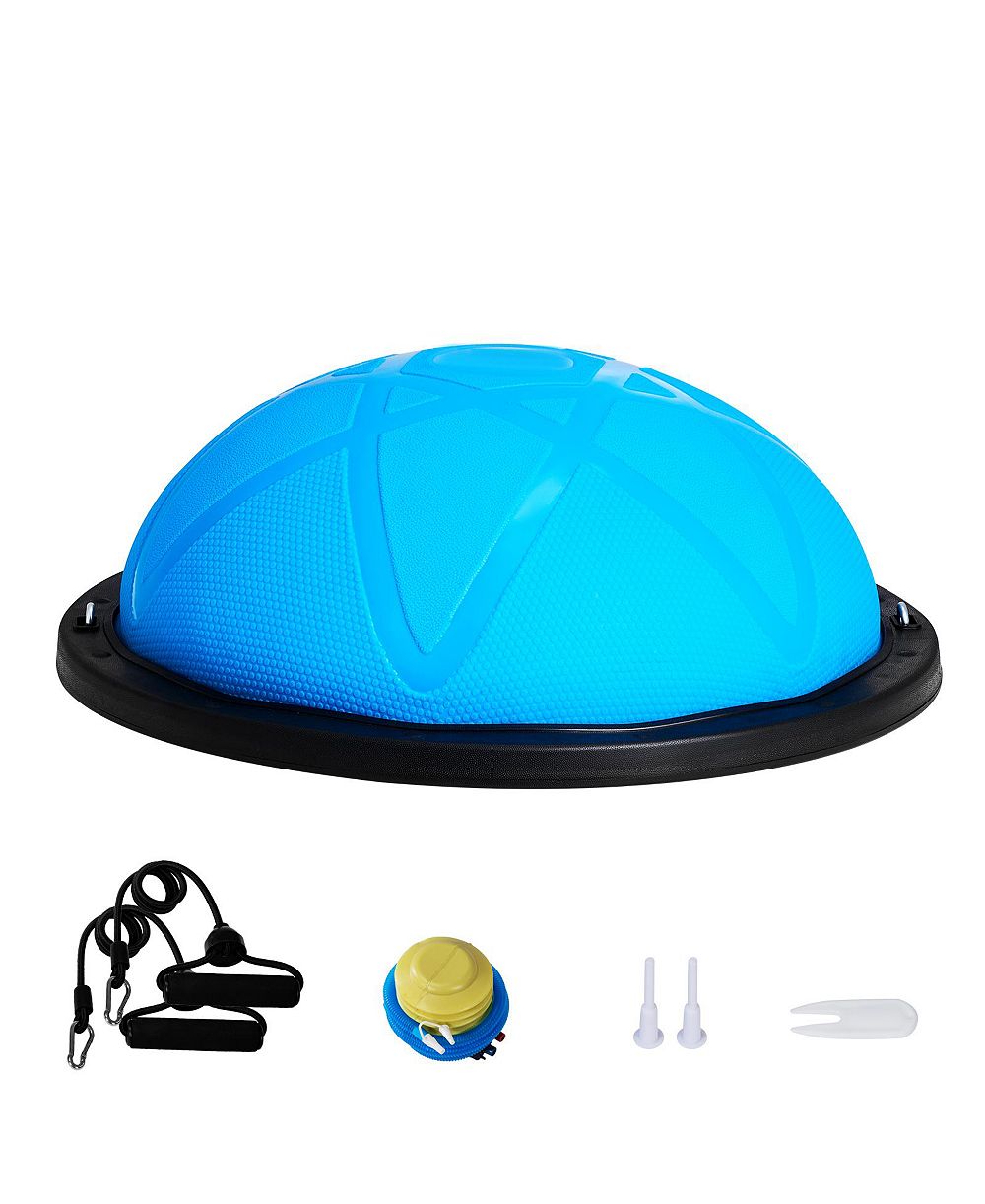 VEVOR Half Exercise Ball Trainer Yoga Balance Stability Ball Resistance Band