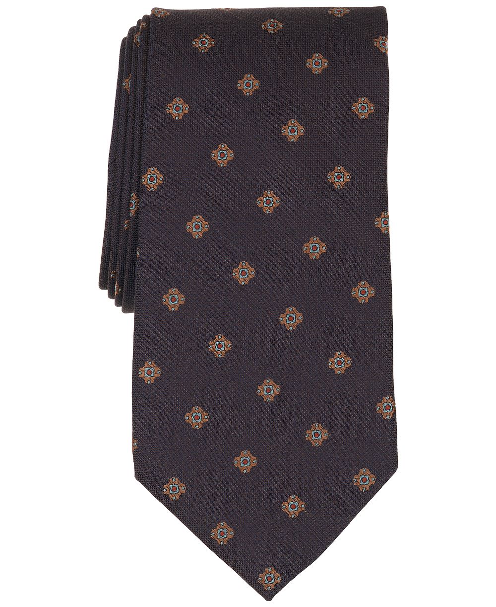 Brooks Brothers Мужской классический галстук с цветочным узором Spaced Foulard