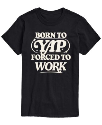 AIRWAVES Мужская футболка с коротким рукавом и графическим принтом Born To Yap