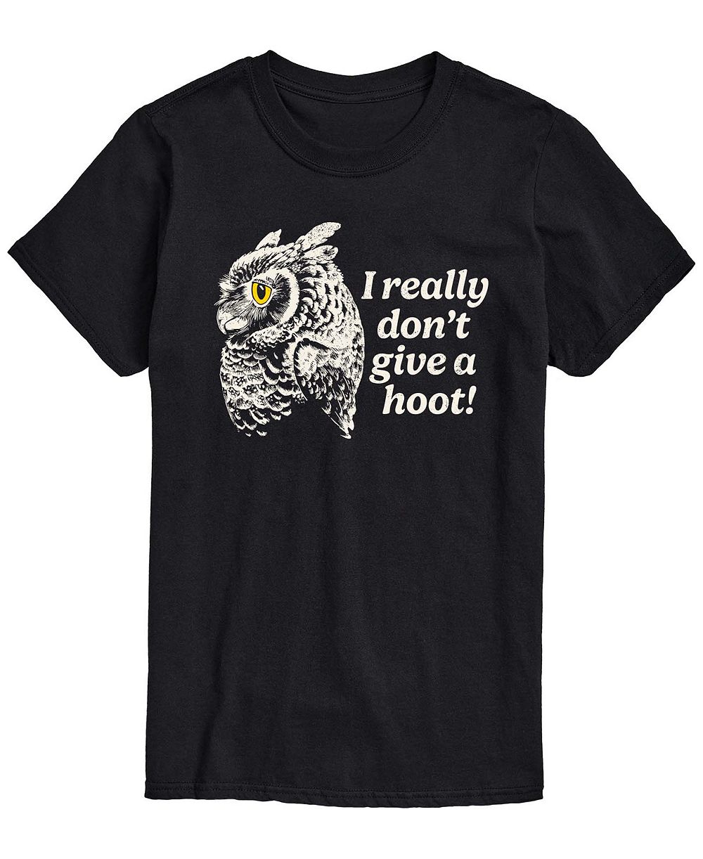 AIRWAVES Men's Don't Give Hoot Owl Short-Sleeve Graphic T-Shirt