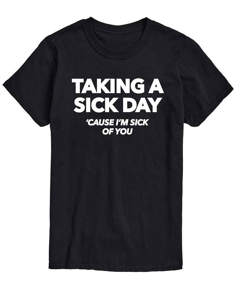 AIRWAVES Men's Taking Sick Day Short-Sleeve Graphic T-Shirt