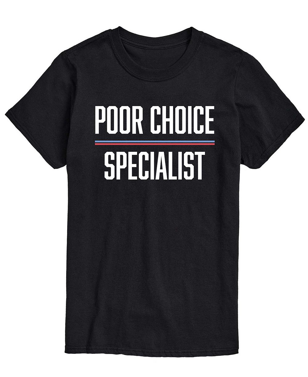 AIRWAVES Мужская футболка с коротким рукавом Poor Choice Specialist Graphic