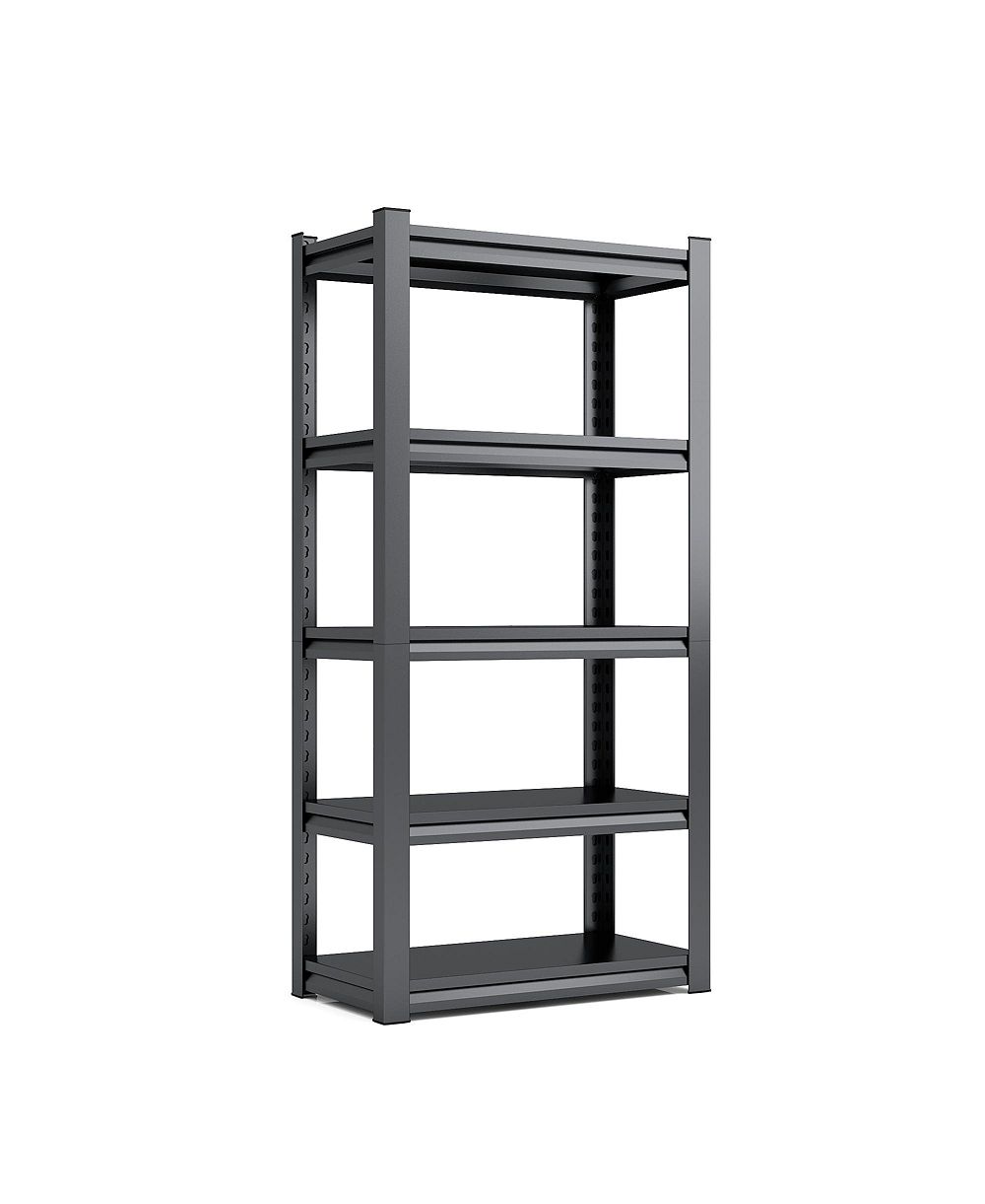 VIYET 63inch Height 5-Tier Metal Storage Shelving - 2000lbs Heavy Duty Adjustable Industrial Rack