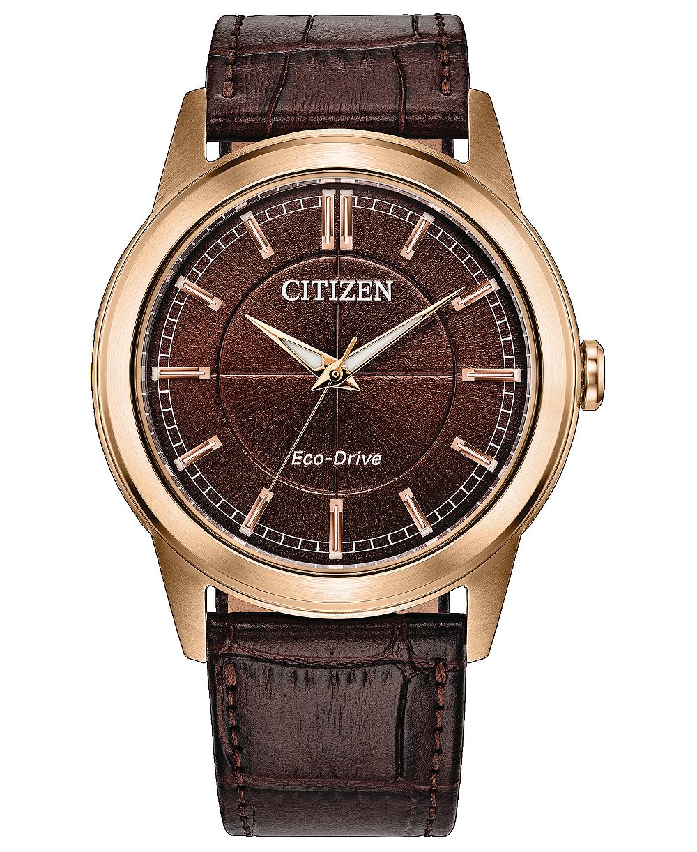 Часы Citizen Men's Rolan Brown Leather Strap 41mm