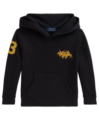 Polo Ralph Lauren Boys' 2T-7 Triple-Pony Cotton-Blend Fleece Hoodie