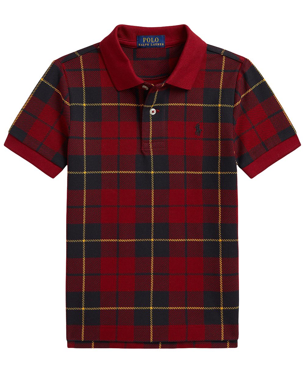 Polo Ralph Lauren Boys' 2T-7 Plaid Short-Sleeve Polo Shirt