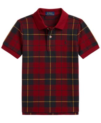 Polo Ralph Lauren Boys' 2T-7 Plaid Short-Sleeve Polo Shirt