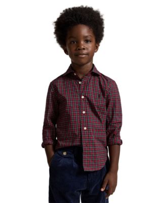 Polo Ralph Lauren Boys' 2T-7 Plaid Cotton Poplin Shirt