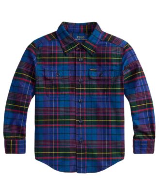 Polo Ralph Lauren Boys' 2T-7 Plaid Long-Sleeve Oxford Workshirt