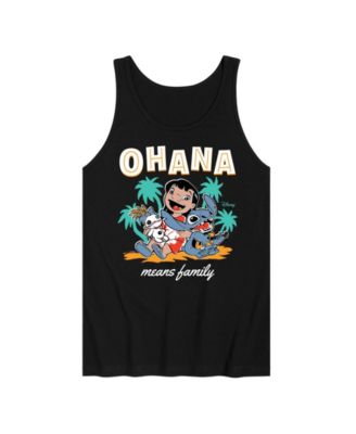 AIRWAVES Men's Lilo And Stitch Ohana Means Family Graphic Tank Top