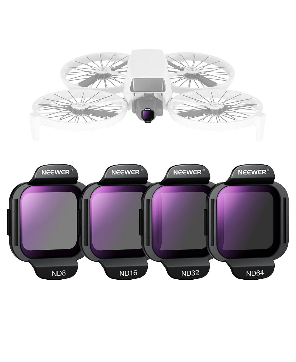 Neewer FL-N34 ND8, ND16, ND32, ND64 Neutral Density Filter Set for DJI Flip/Lito X1 Drone