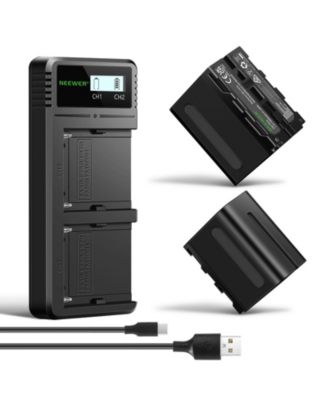 Neewer NP-F970 7800mAh USB Type-C Battery and Charger for select Sony NP-F-series Devices