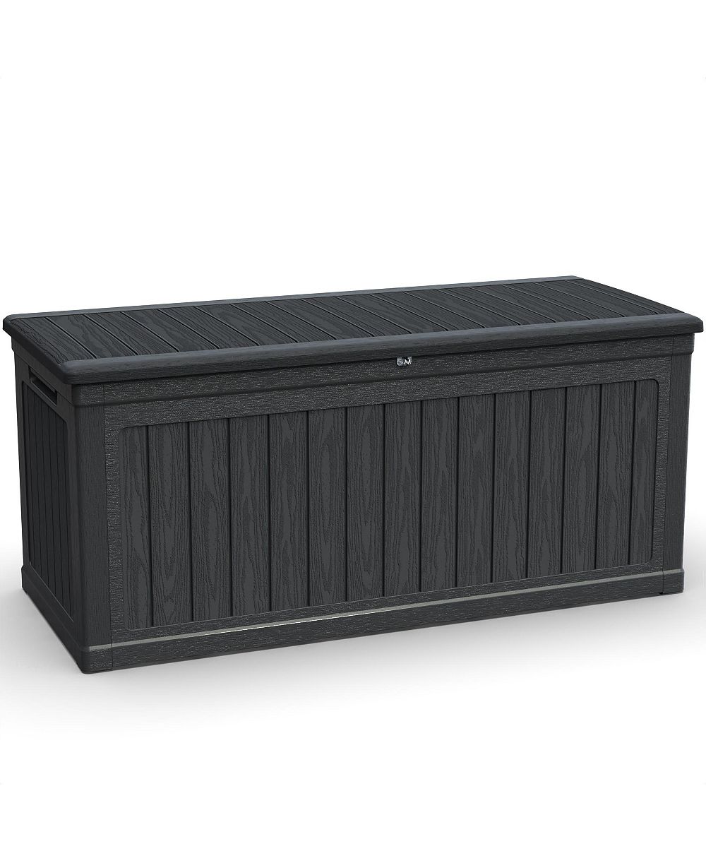VIYET 260-Gallon XXL Outdoor Deck Box - Extra-Large Resin Patio Storage Bench