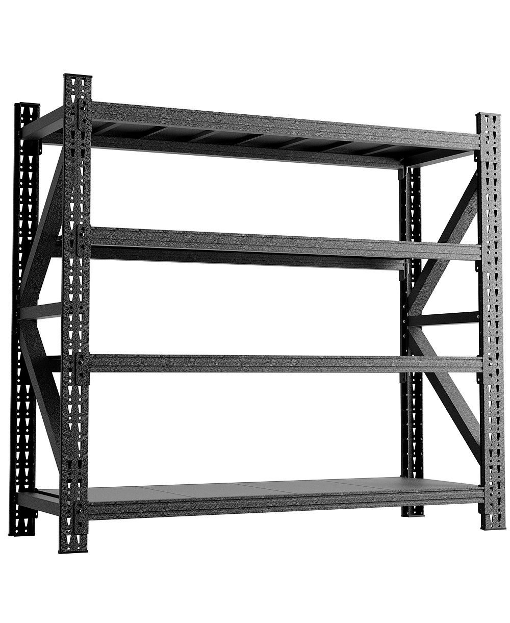 VIYET 67"Width Industrial Metal Shelving - 5000lbs Capacity 4-Tier Heavy Duty Garage Storage Rack