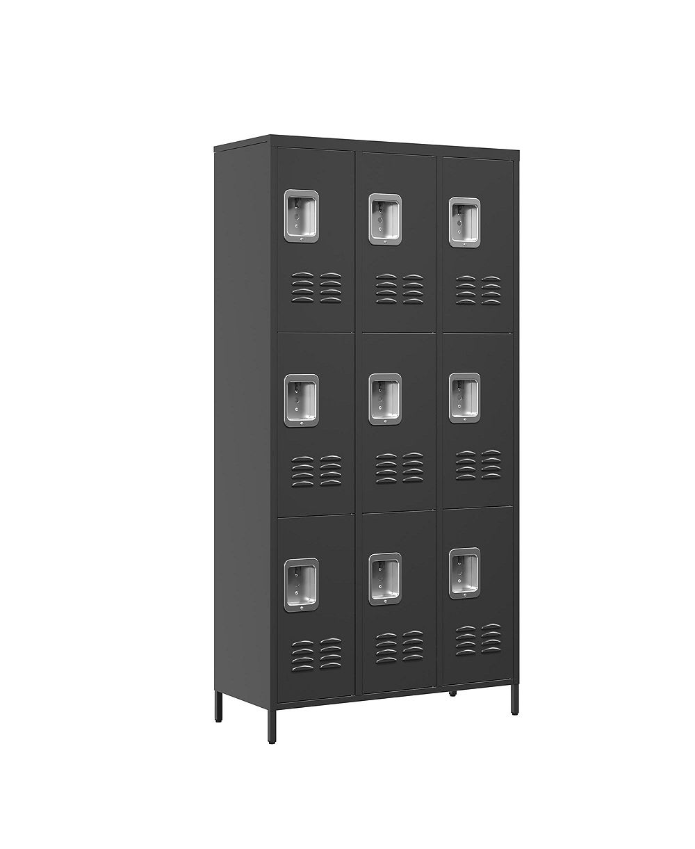 VIYET 72"H 9-Door Metal Locker Cabinet - Secure Multi-Compartment Storage