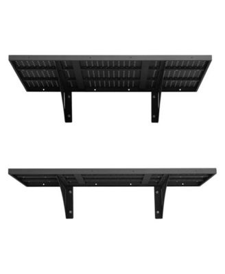 VIYET 2-Pack Heavy Duty Wall Mounted Shelving - 560lb Steel Floating Garage Storage Rack