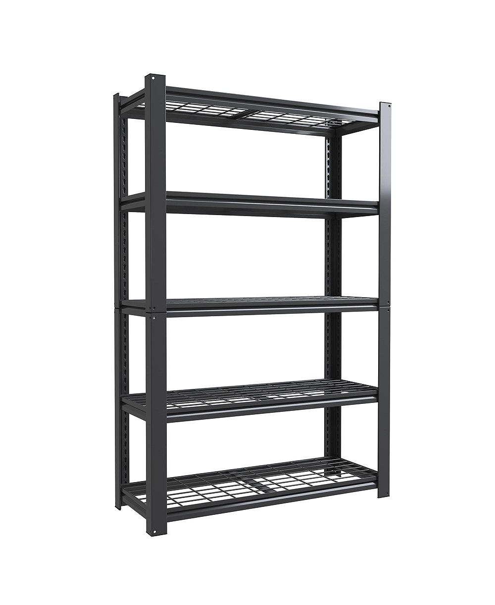 VIYET 72"H 5-Tier Metal Mesh Storage Rack - 2000lbs Heavy Duty Adjustable Wire Shelving