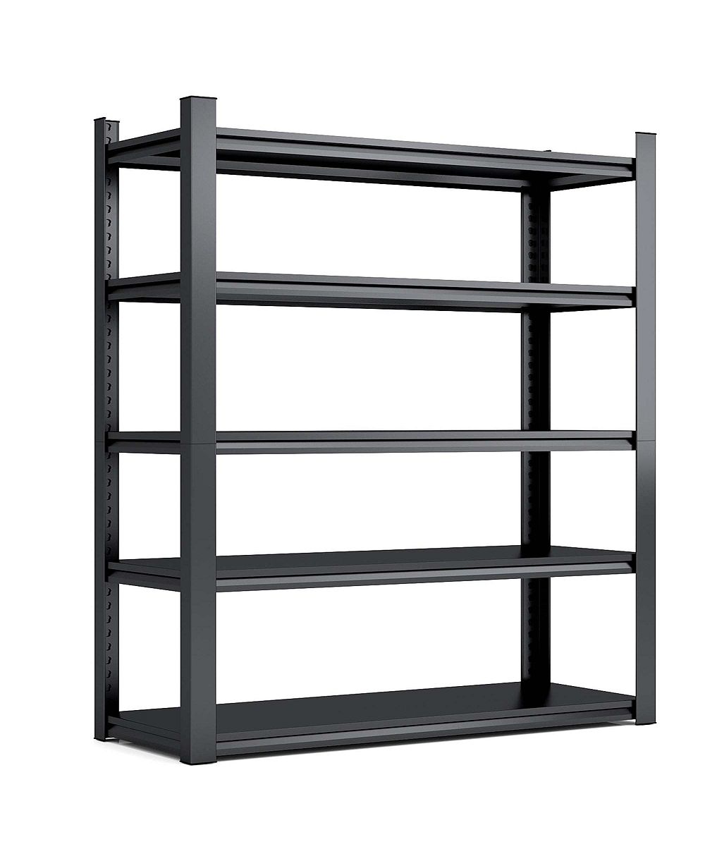 VIYET 72"H 5-Tier Metal Shelving - 2000lbs Heavy Duty Extra Deep 24" Storage Rack