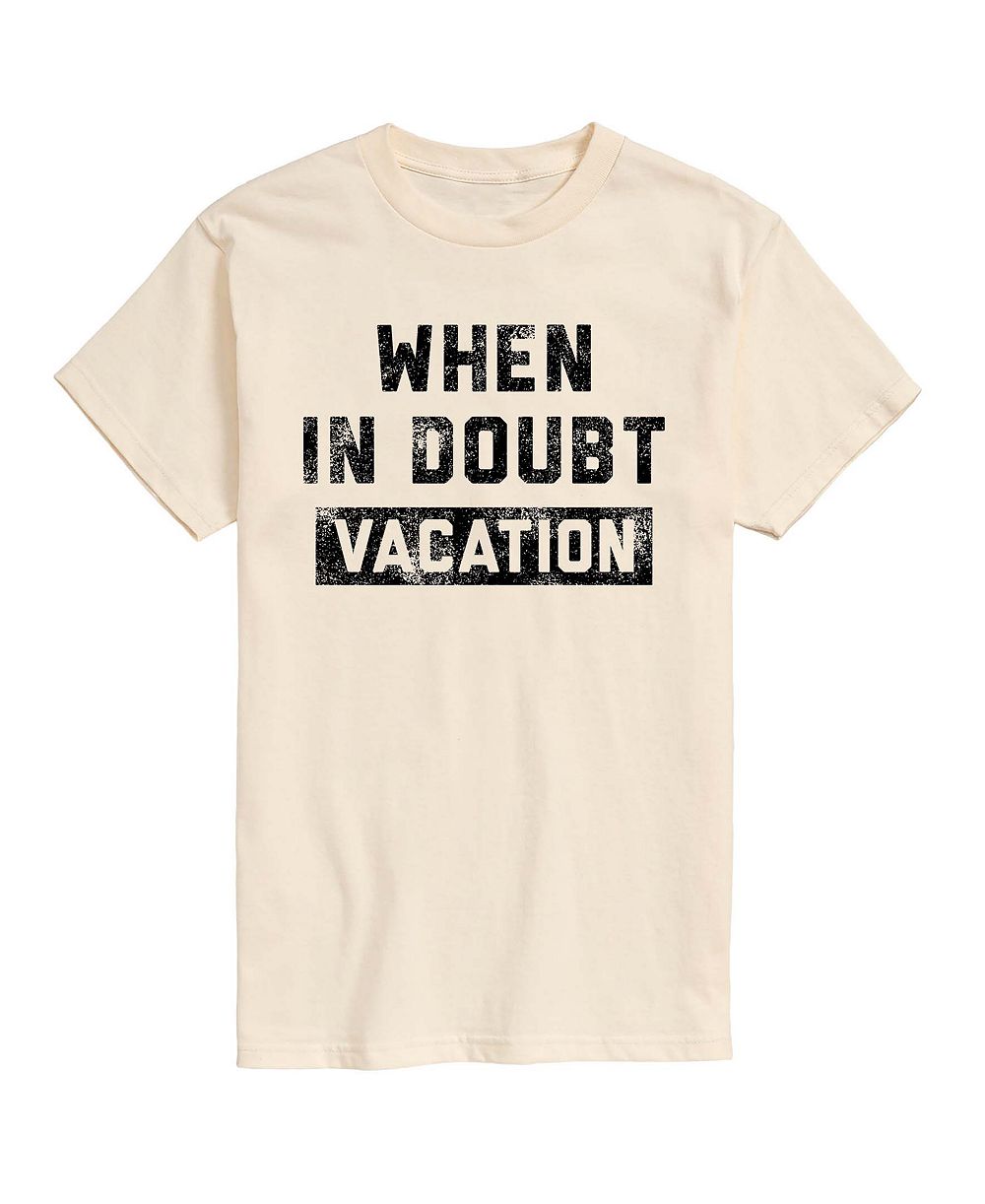 AIRWAVES Men's Instant Message When In Doubt Vacation Graphic T-Shirt
