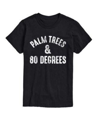 AIRWAVES Men's Instant Message Palm Trees And 80 Degrees Graphic T-Shirt