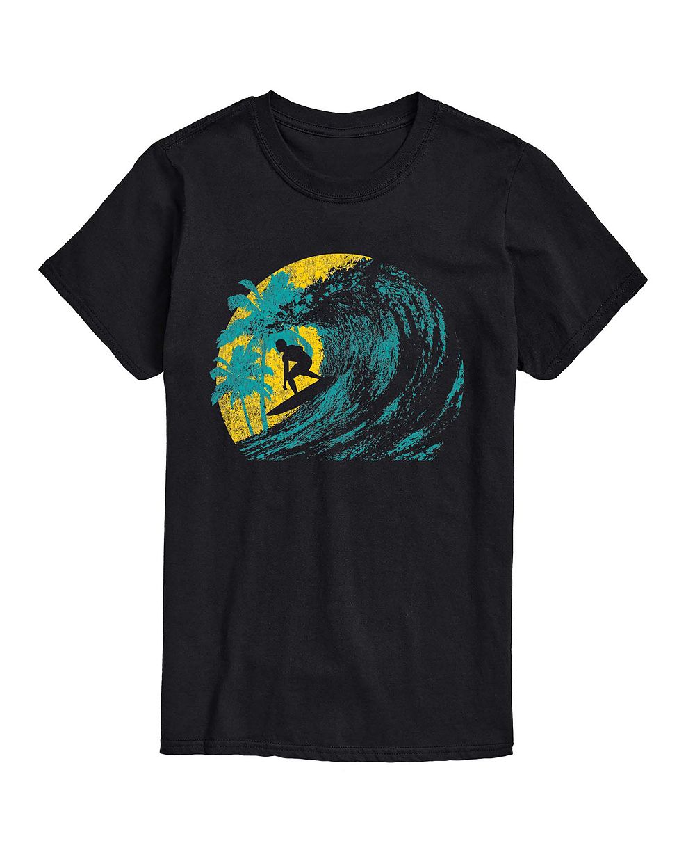AIRWAVES Мужская футболка Retro Surfer Palm Tree Graphic