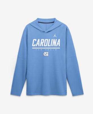 Jordan Men's Carolina Blue North Carolina Tar Heels 2026 Sideline Lightweight Long Sleeve Hooded Dri-FIT T-Shirt