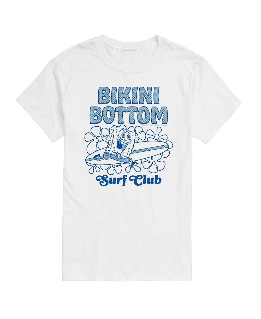 AIRWAVES Men's SpongeBob SquarePants Bikini Bottom Surf Graphic T-Shirt