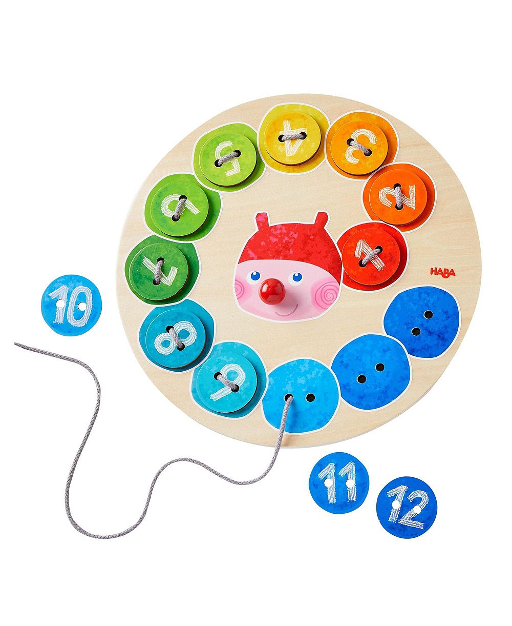 Развивающая игра Haba Rainbow Caterpillar Counting Threading