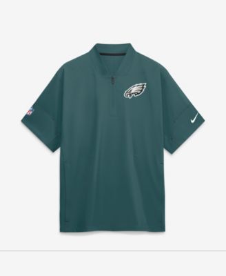 Nike Men's Midnight Green Philadelphia Eagles Sideline Short Sleeve Quarter-Zip Coaches Jacket