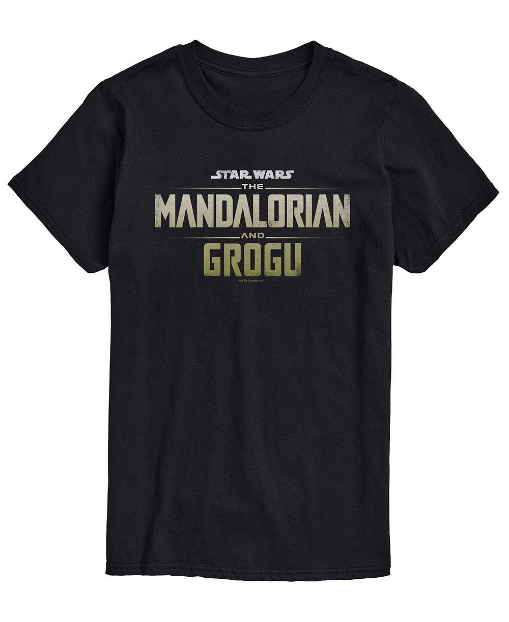 Мужская футболка AIRWAVES The Mandalorian & Grogu Logo Vintage Faded Graphic