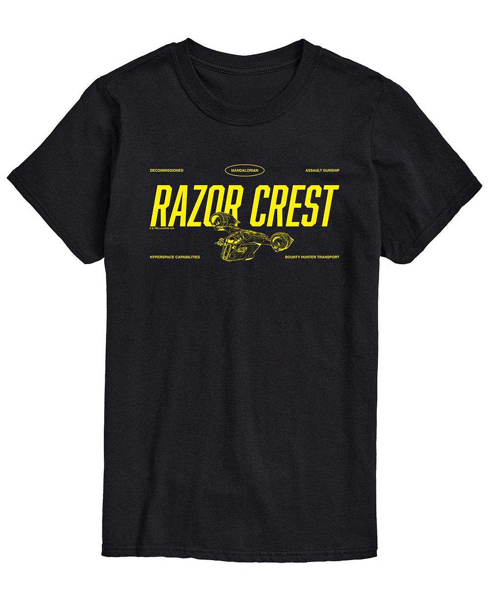 AIRWAVES Men's The Mandalorian & Grogu Razor Crest Graphic T-Shirt